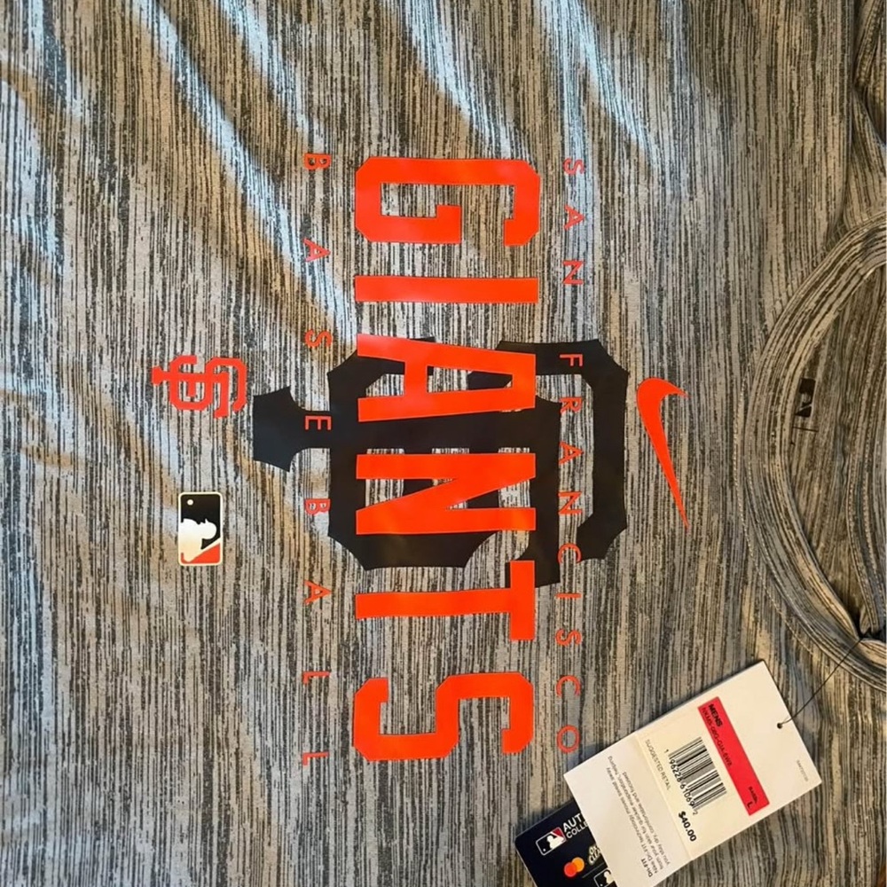 Nike San Francisco Giants Baseball Gray and Orange Graphic Tee